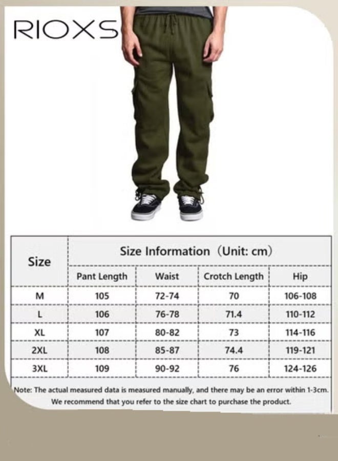 RIOXS Comfortable Joggers for Men, Casual Work Trousers, Cargo Jogging Tracksuit Bottoms, Drawstring Sweatpants with Multiple Pockets, Loose Cargo Sweatpants, Suitable for Outdoor Activities and Daily Leisure - Image 5